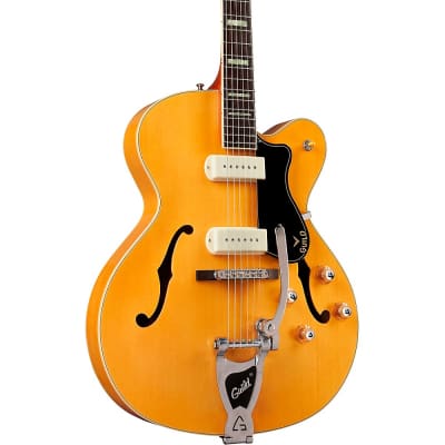 Guild X-175B Manhattan Hollowbody Archtop Electric Guitar With Vibrato Tailpiece Blonde image 5