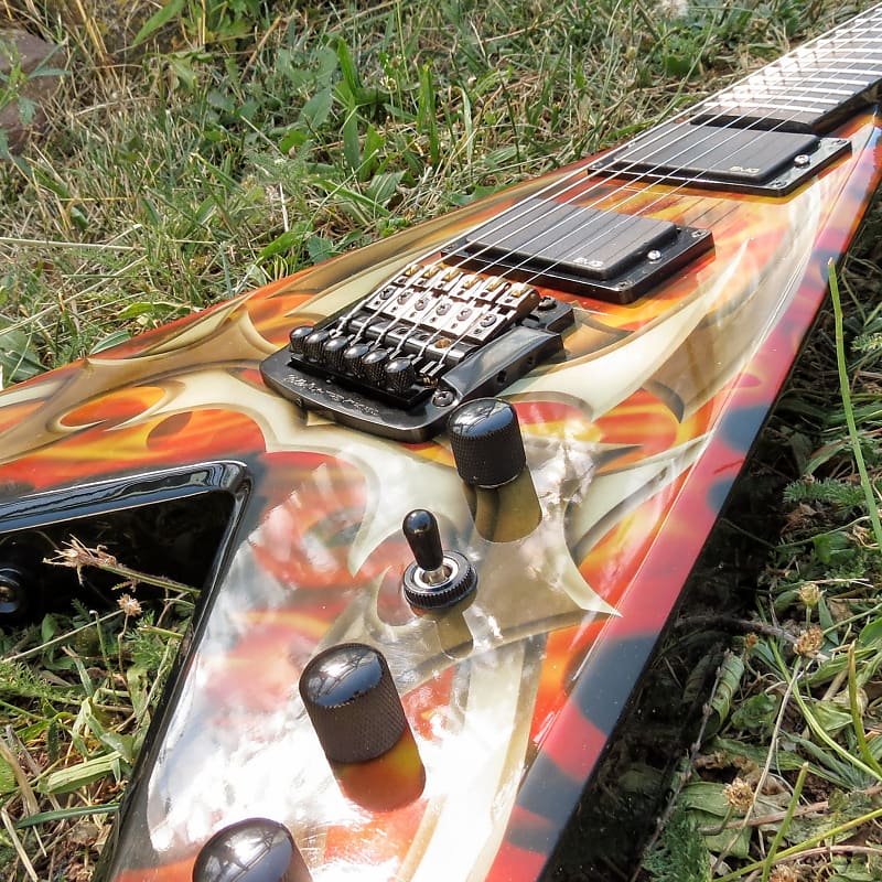 ギター BC RICH KKV KERRY KING EMG 81 AB SLAYER B.C.Rich KKV Kerry King Flying-V Guitar Flame Slayer | eBay