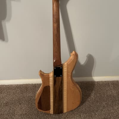 Alembic style Hand crafted exotic wood electric guitar-roasted maple neck-S. Duncan Slash pups Gibson 24 3/4" scale image 3