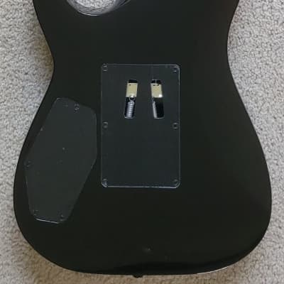 Kramer SM-1 Figured Electric Guitar, Black Denim Perimeter, New TKL Gig Bag image 6