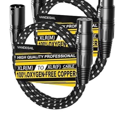 Ciwoda XLR Cable 25ft 10Pack, Multi Color Heavy Duty Nylon Braide 並行輸入品 25 Ft Xlr Cable Xlr Cable 25Ft 10Pack, Multi-Color Heavy Duty