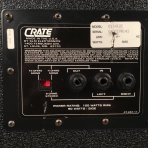 Crate sales gx412s speakers