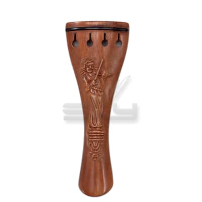 Sky New High Quality 4/4 Full Size Jujubewood Violin Tailpiece Carved Angel Pattern