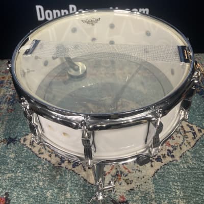 Ludwig 14x5" Vistalite, Blue and Olive Badge, Snare Drum 1976 - White image 21