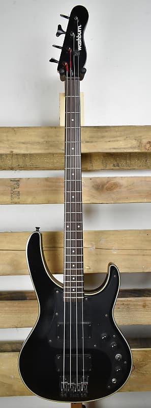 1980's Washburn Force 8 Bass Black Project MIJ Free Shipping