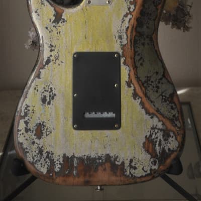 Fender Stratocaster Heavy Relic Nitro Silver Sparkle O Black HSS Custom by Guitarwacky image 17