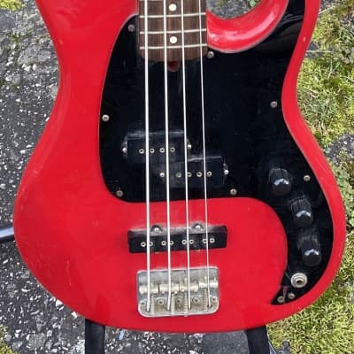 1986 Ibanez Roadstar II 4 String Bass Guitar Red Vintage image 1