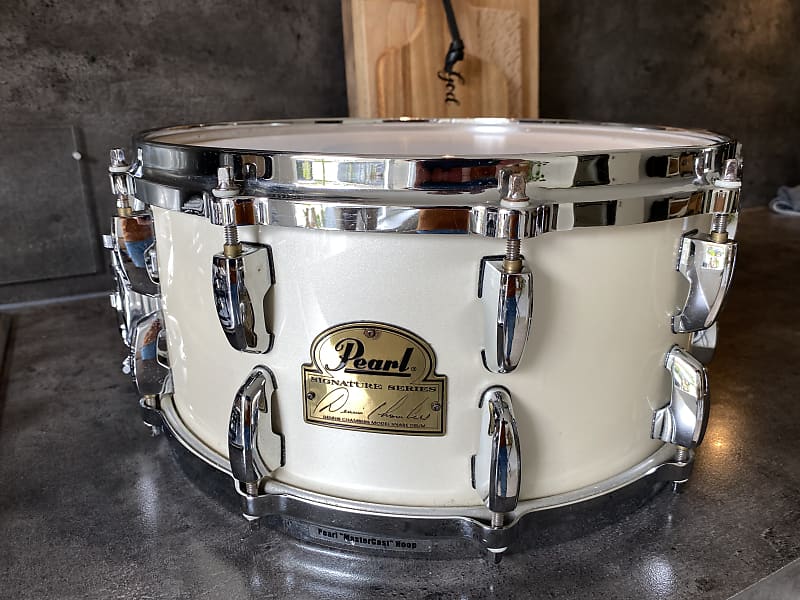 Pearl DC-1465 Dennis Chambers signature snare 2000’s - Opal white