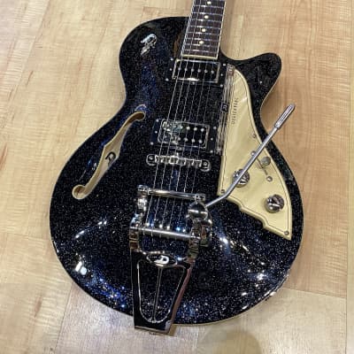 Duesenberg Starplayer TV Semi-Hollow Electric Guitar - Black Sparkle image 1