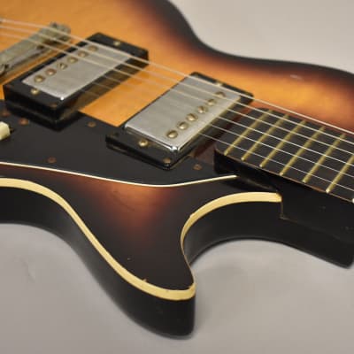 1960's Global (Teisco) LP Style Solidbody Electric Guitar MIJ Sunburst w/Gig Bag image 9