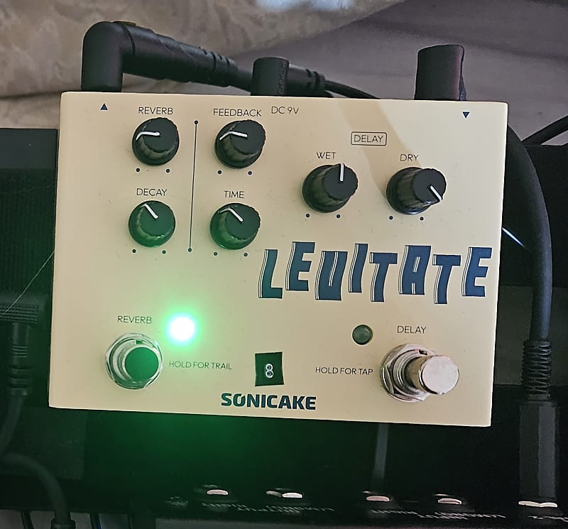 SONICAKE Levitate Reverb/Delay Pedal 2020s Cream Yellow Reverb