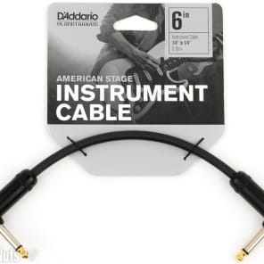D'Addario PW-AMSPRR-105 American Stage Right Angle to Right Angle Patch Cable - 6 inch image 3
