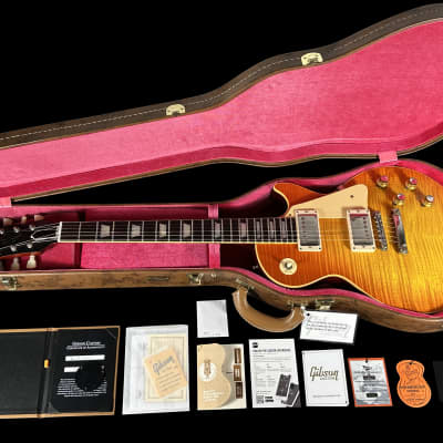 2023 Gibson Les Paul 1960 Custom Shop '60 Historic Reissue Flame Top VOS ~ Tangerine Burst image 12