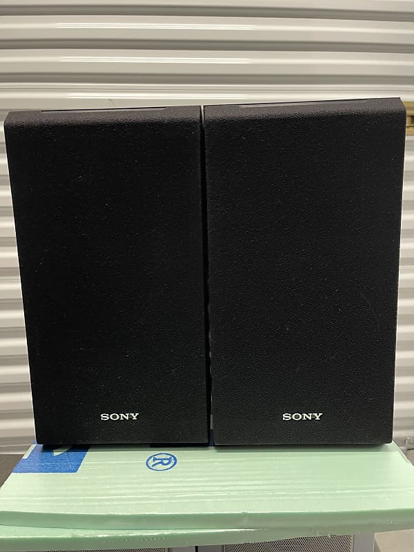 Sony Black Satellite Speakers Surround Sound top (2) SS-MSP75 & (1) SS-CNP75 Tested