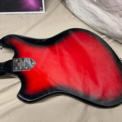 Leban Cyclone 4-String Bass MIJ Made In Japan Vintage Red - To - Black image 17