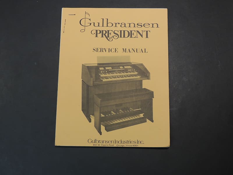 Gulbransen President Service Manual [Three Wave Music] image 1