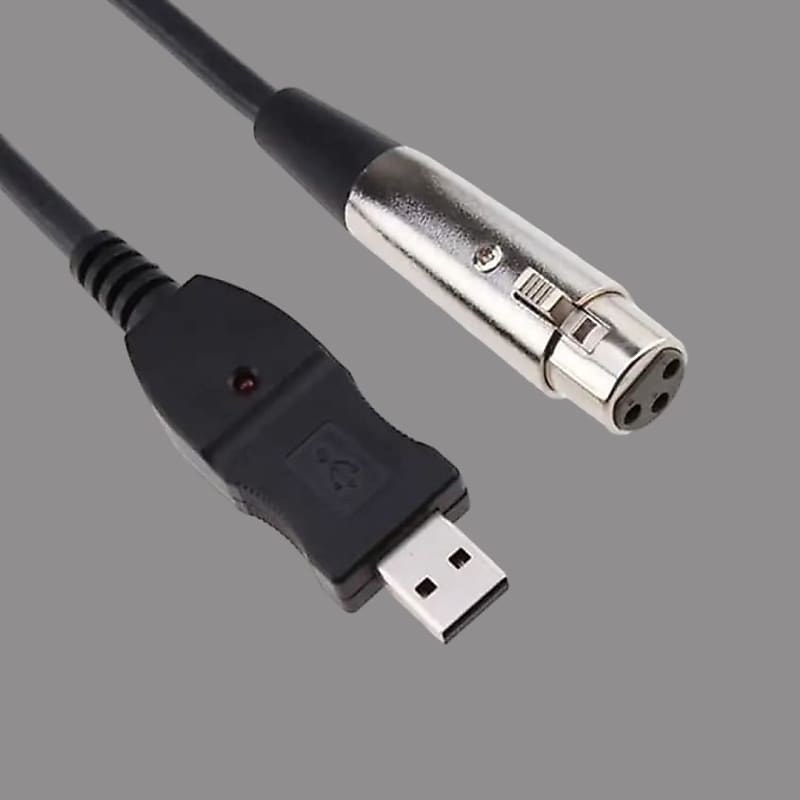 10ft XLR Female to USB Audio Cable Microphone to USB Reverb