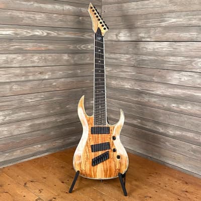 BC Rich Shredzilla 8 Fan Fret Prophecy Archtop Guitar Spalted Maple (0981) image 7