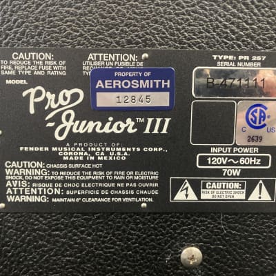 Fender Brad Whitford's Aerosmith Pro Junior III 15-Watt 1x10" Amp (BW2 #45) image 12