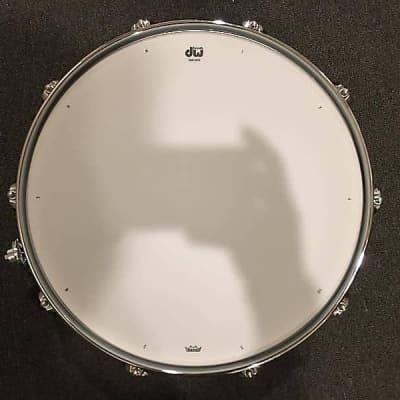 DW DRVM6514SVC 6.5x14" Collector's Series Rolled 1mm Aluminum Snare Drum w/ Chrome Hardware image 10
