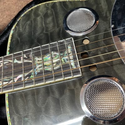 Used Michael Kelly Bayou Deluxe Resophonic square-neck RESONATOR guitar DOBRO w/ Case image 4