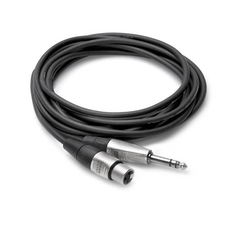 Hosa HXS-010 Pro Balanced Interconnect REAN Cable XLR3F to 1/4 in TRS Cable, 10 ft image 1