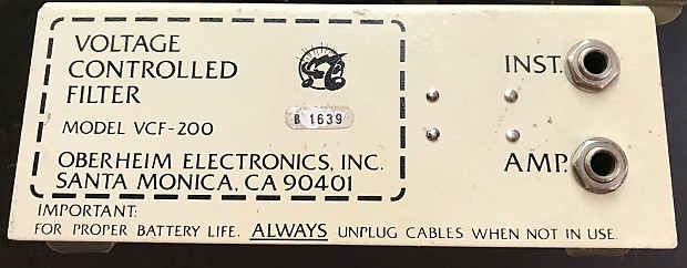ギター Oberheim Voltage Controlled Filter 1970s 1974 Oberheim VCF-200 Voltage Controlled Filter 1974 Maestro