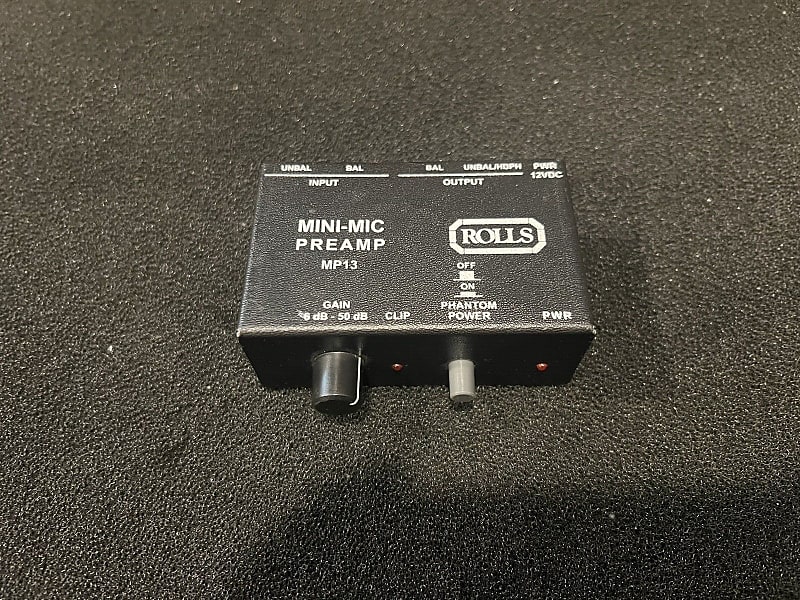 ROLLS MP13 Mini Mic Preamp w/ Power Supply Reverb