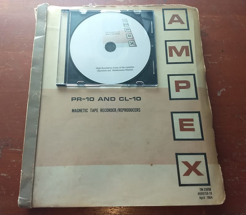 AMPEX PR10 / CL10 Tape Recorder Operation and Maintenance Reverb