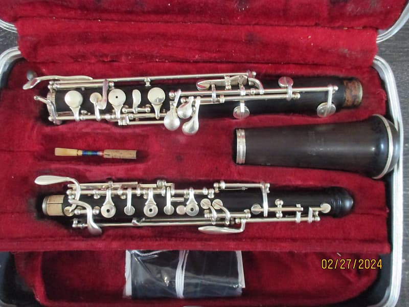 Selmer brand wood Oboe with case and reed. Made In USA Reverb