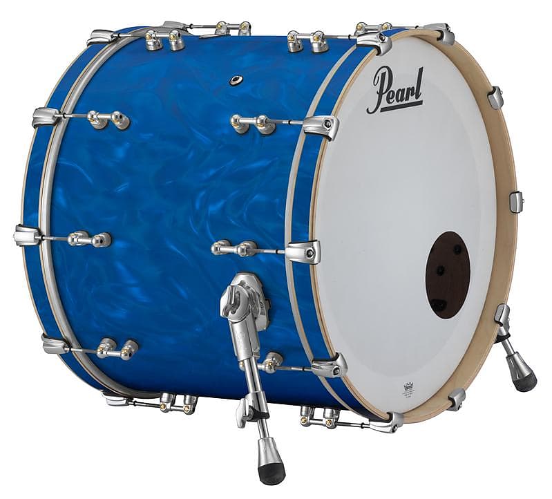 Pearl Music City Custom Reference Pure 20"x14" Bass Drum w/BB3 Mount BLUE SATIN MOIRE RFP2014BB/C721 image 1