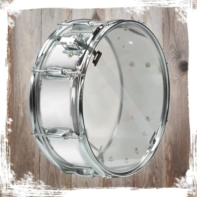 GRIFFIN Metal Snare Drum 14"x5.5 Steel Chrome Shell Percussion Head Key Hardware image 7
