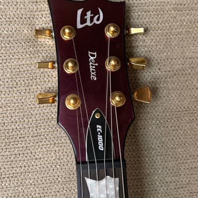 ESP LTD EC-1000 Deluxe LH Gold Andromeda Left-Handed w/ Gig Bag image 9