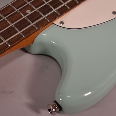 2021 Squier Classic Vibe Mustang Bass Surf Green Finish Electric Bass Guitar image 4