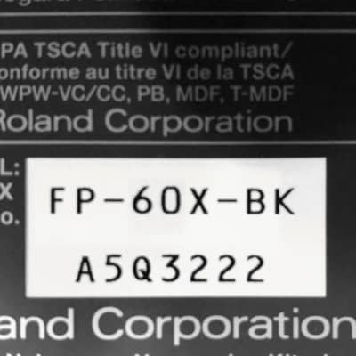 Roland FP-60X 88-Key Digital Portable Piano 2020 - 2021 - Black (O-3222)
