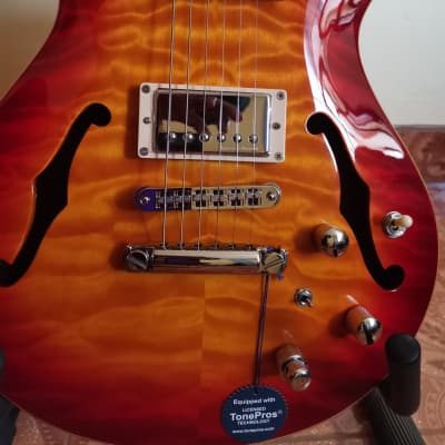 Cort M Custom Cherry Red Sunburst Electric Guitar image 8