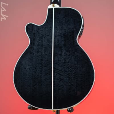 Takamine Thinline TSP158C-12 12-String Acoustic-Electric Guitar See-Through Black image 7