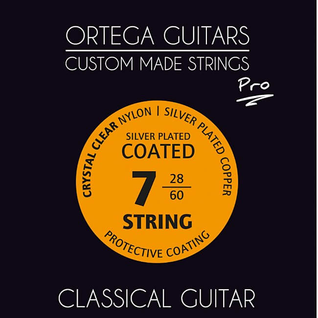 ORTEGA NYP7 Nylon Guitar Strings 7string Crystal Nylon Coated image 1