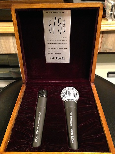 Shure 75th Anniversary Limited Edition SM57/58 microphone box set SM57 SM58  2000