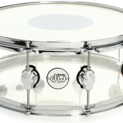 DW Design Series Acrylic Snare Drum - 5.5 x-14 inch - Clear image 1