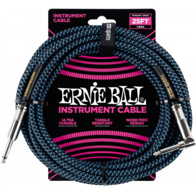 ERNIE BALL 6060 Instrumentenkabel Kl-WKl 7,62m, neonblau for sale