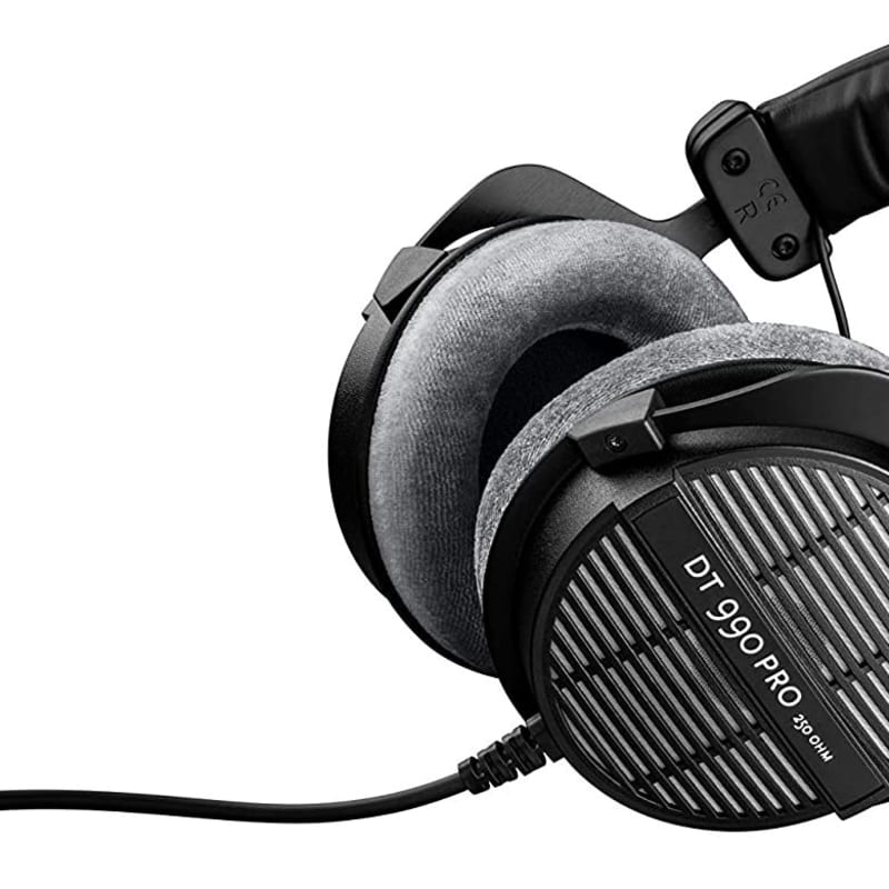 beyerdynamic DT 990 PRO Studio Headphones (Ninja Black, Limited Edition)  Bundle with Hard Shell Headphone Case (2 Items)