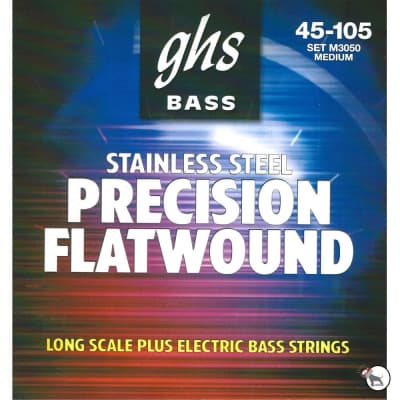 Pyramid Gold Flatwound Long Scale Bass Strings 40-105 2014 nickel