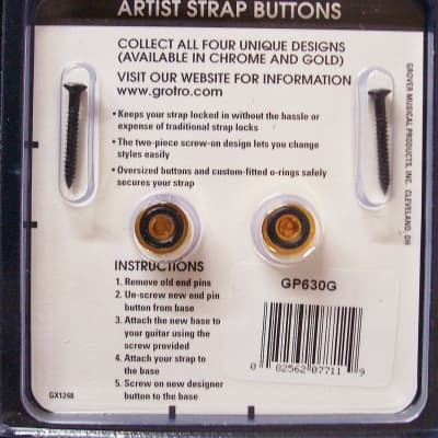 Grover GP630G Star Artist Strap Buttons (Set of 2) image 4