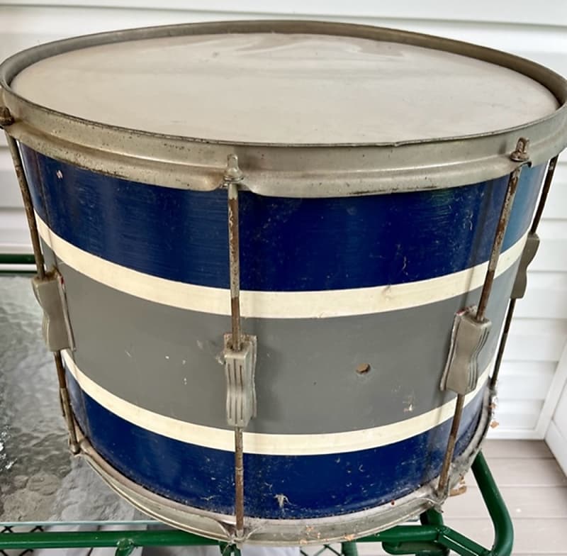 Ludwig Vintage 60's 70's Ludwig 17” Marching Field Drum PROJECT Nickel Hardware image 1