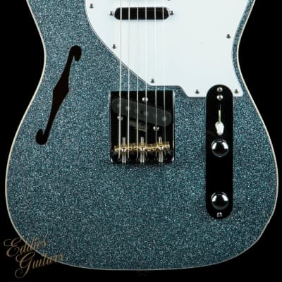 Suhr Eddie's Guitars Exclusive Custom Classic T Roasted - Ice Blue Sparkle image 2