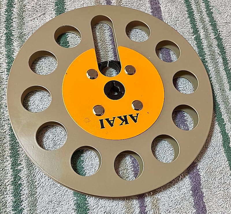 Handmade Take Up Metal Reel To Reel 7&quot; x 1/4&quot; - Tan in color  			