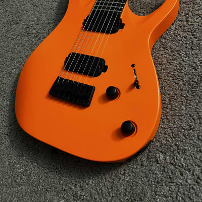 2021 Solar Guitars A2.7ON – Orange Neon Matte 7-String image 3