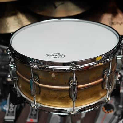 Ludwig/ USA # LB464R Raw Brass 6.5" x 14" Snare Drum w/ Imperial Lugs (2022) Free shipping! image 4