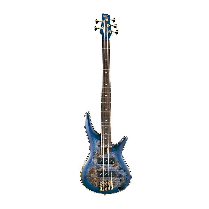 Ibanez SR Premium 5-String Electric Bass Guitar (Right-Hand, Cerulean Blue Burst) image 1